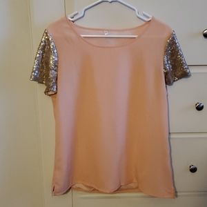Sequin short‎ sleeve